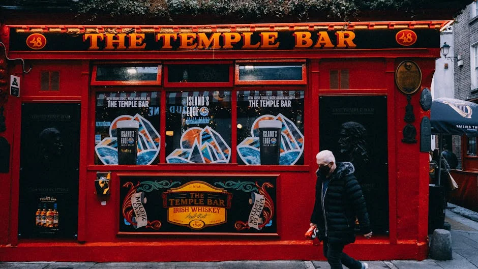 Temple Bar neighborhood in Dublin as a First-Timer