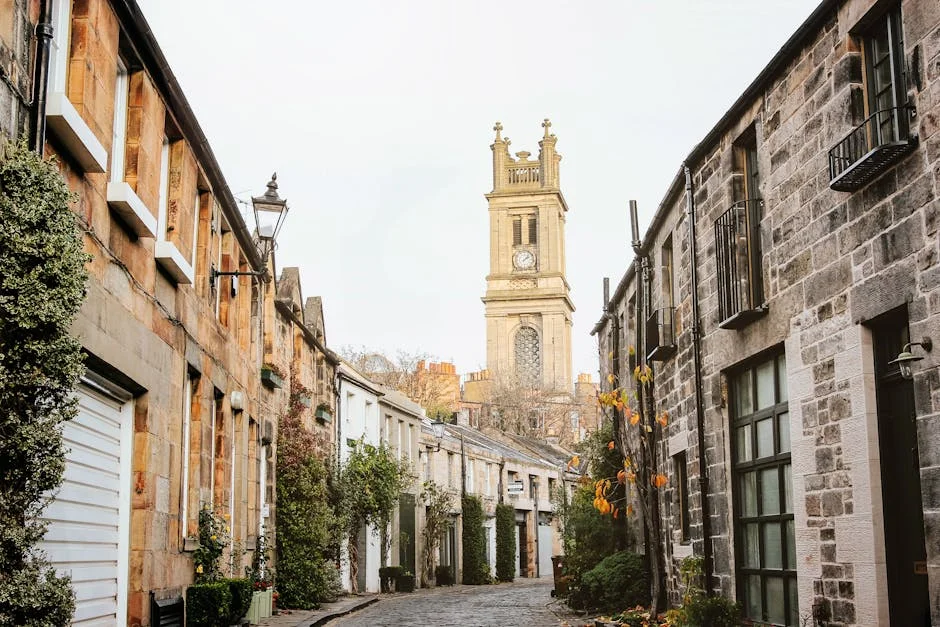Stockbridge neighborhood in Edinburgh, Scotland