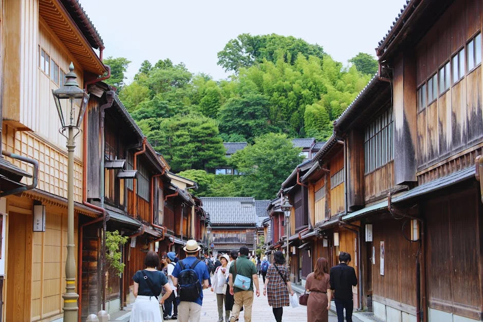 Kenroku-en and Korinbo neighborhood in Kanazawa