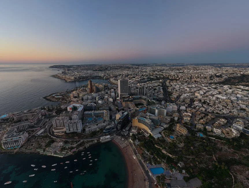 St. Julian's neighborhood in Malta