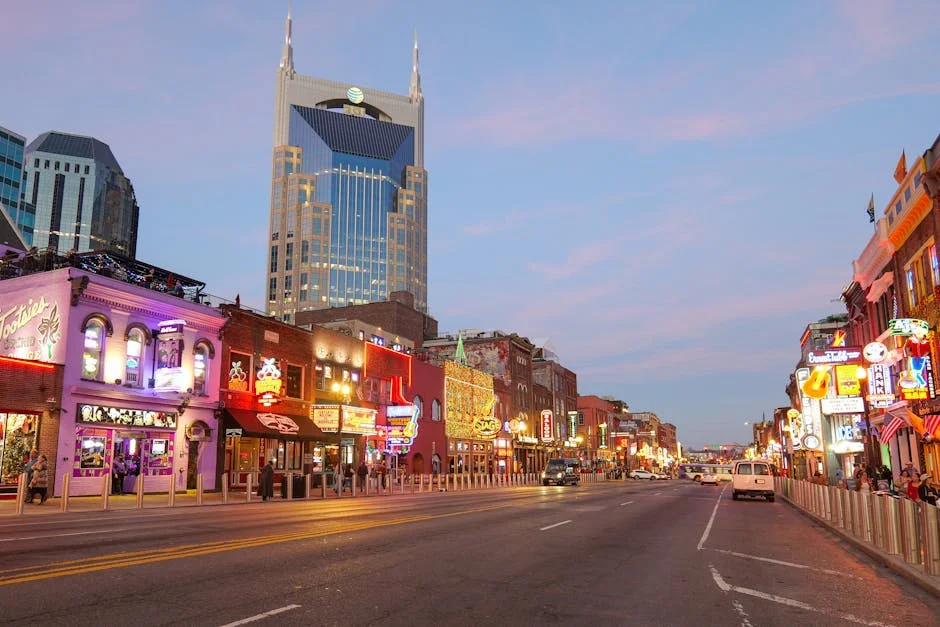 Downtown / Lower Broadway neighborhood in Nashville