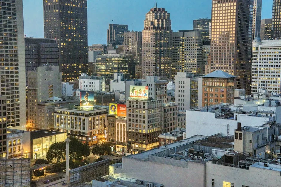 San Francisco Union Square neighborhood in Northern California
