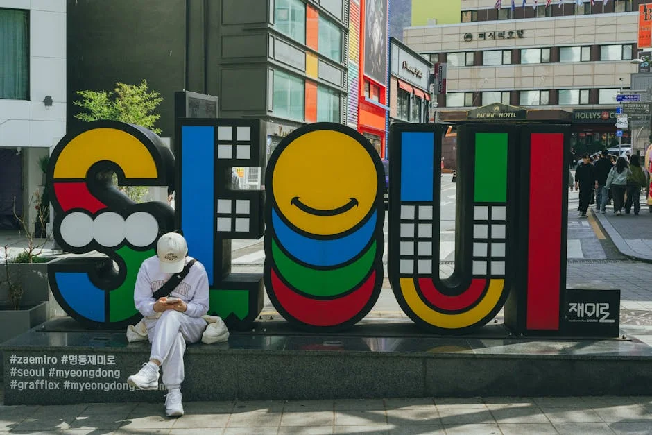 Myeongdong neighborhood in Seoul