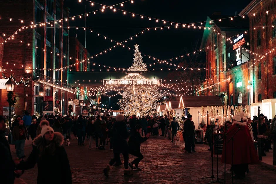 Distillery District neighborhood in Toronto, Canada