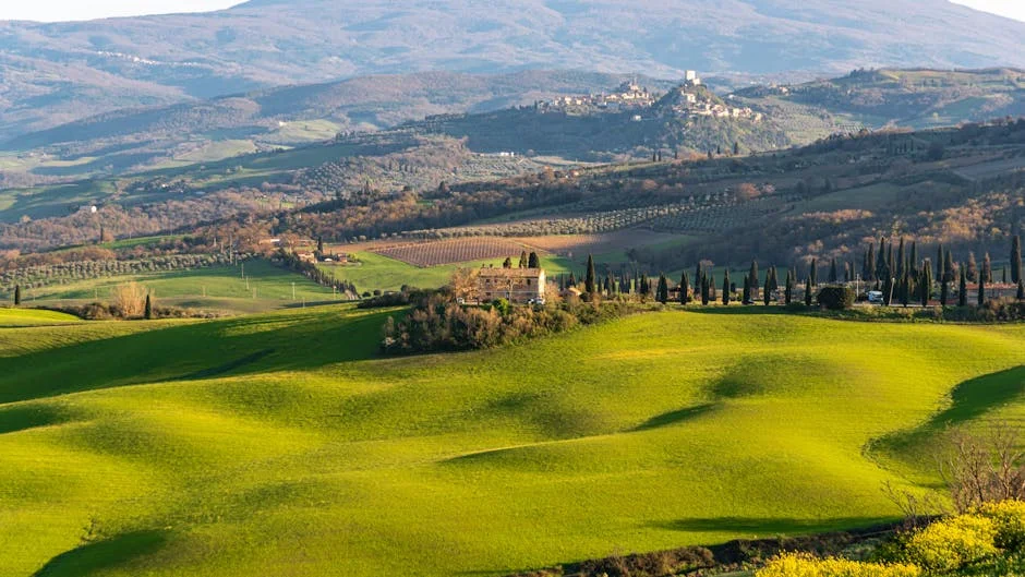 Val d'Orcia and Pienza neighborhood in Tuscany